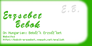 erzsebet bebok business card